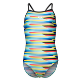 Arena Racing Stripe Girl's Swimsuit