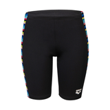 Boy's Arena Racing Stripe Black Jammer