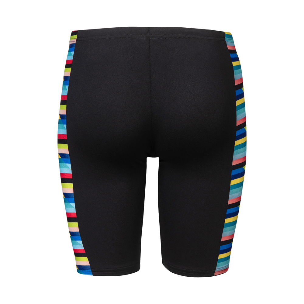 Boy's Arena Racing Stripe Black Jammer