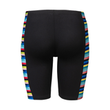 Boy's Arena Racing Stripe Black Jammer
