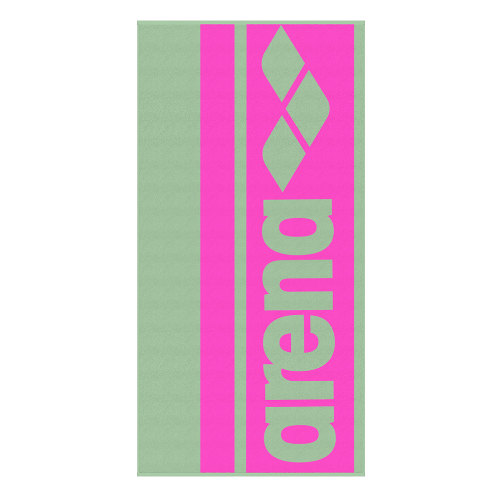 Arena Jacquard Towel - Green/Pink