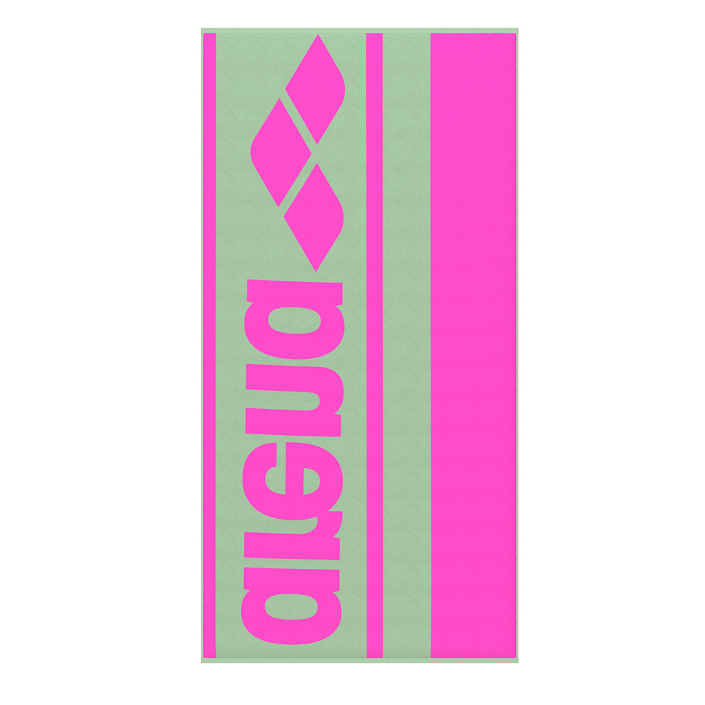 Arena Jacquard Towel - Green/Pink