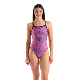 Arena Snakeskin Challenge Back Pink Swimsuit