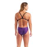 Arena Snakeskin Purple Challenge Swimsuit