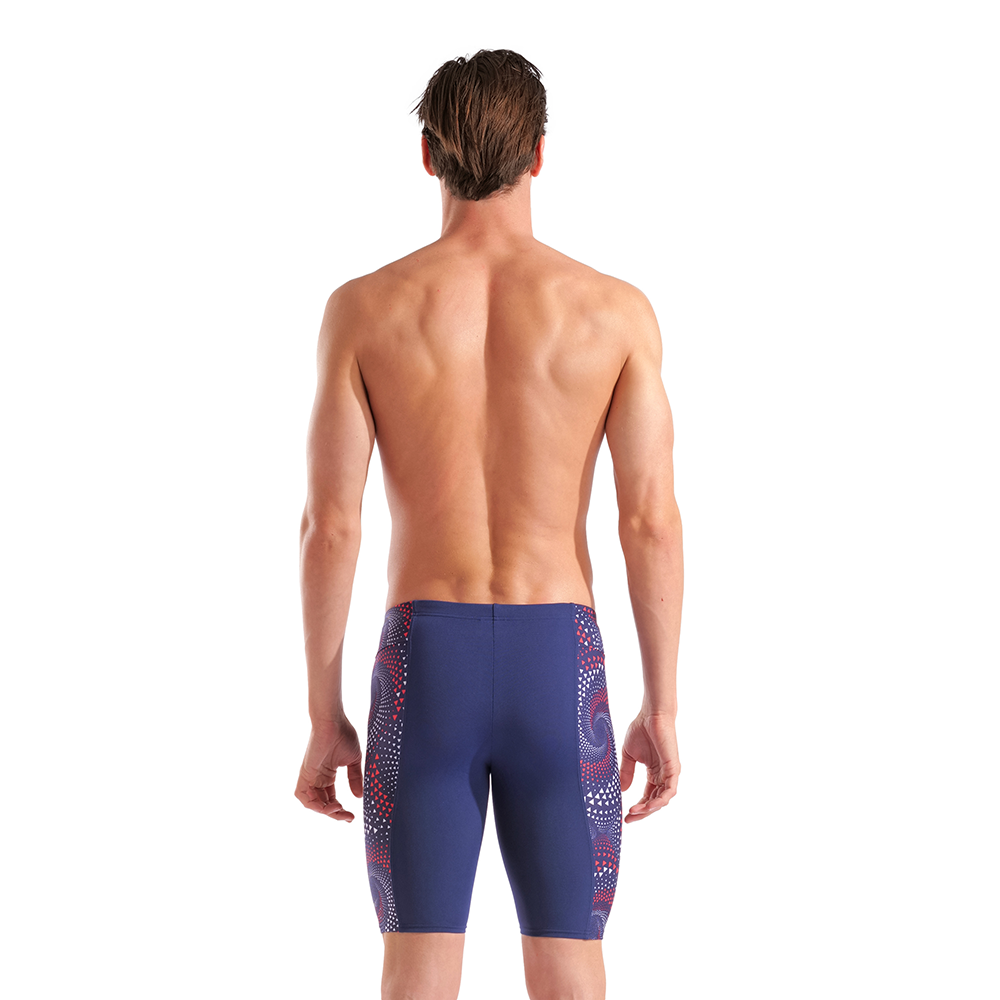 Arena Fireflow Jammer Navy — back view showing clean navy back panel and drawcord waist