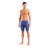 Arena Fireflow Navy men's jammer — side view showing 45cm jammer length and front lining