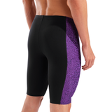 Arena Snakeskin Black and Purple Jammer back view including side panel