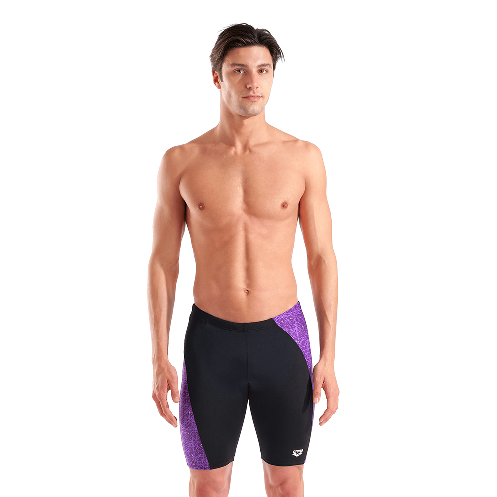 Arena Ribbed Black/Purple Jammer