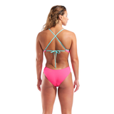 Arena Pink & Blue Tie Back Swimsuit