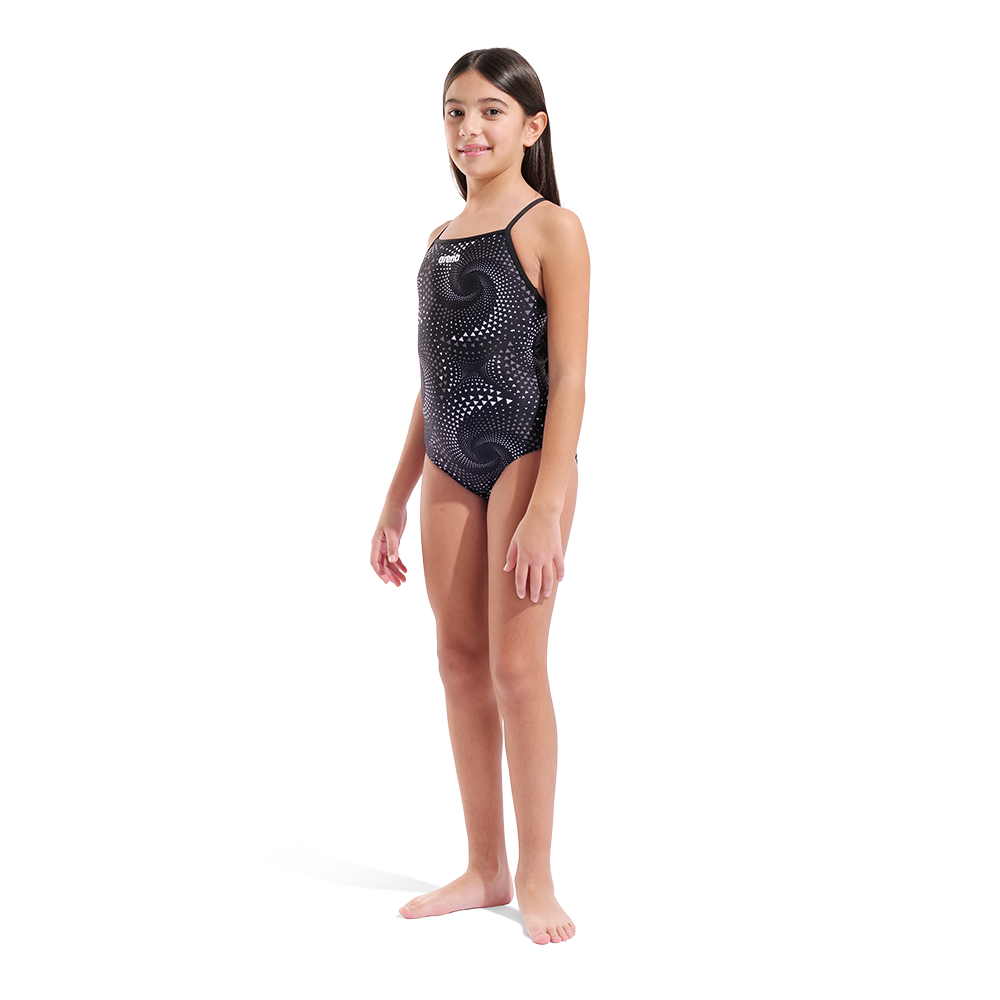 Arena Girls Fireflow Black Swimsuit whole body