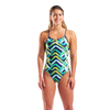 Navy Arena Texture Tie-Back Swimsuit