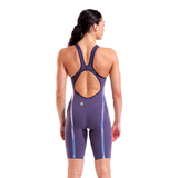 Arena Veloce OB Suit - Midnight Chrome rear view showing open style back and holographic taping