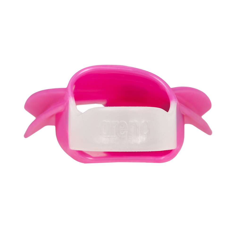 Arena Powerfin Pro II Flex - Shimmered Pink - a rear view showing white strap