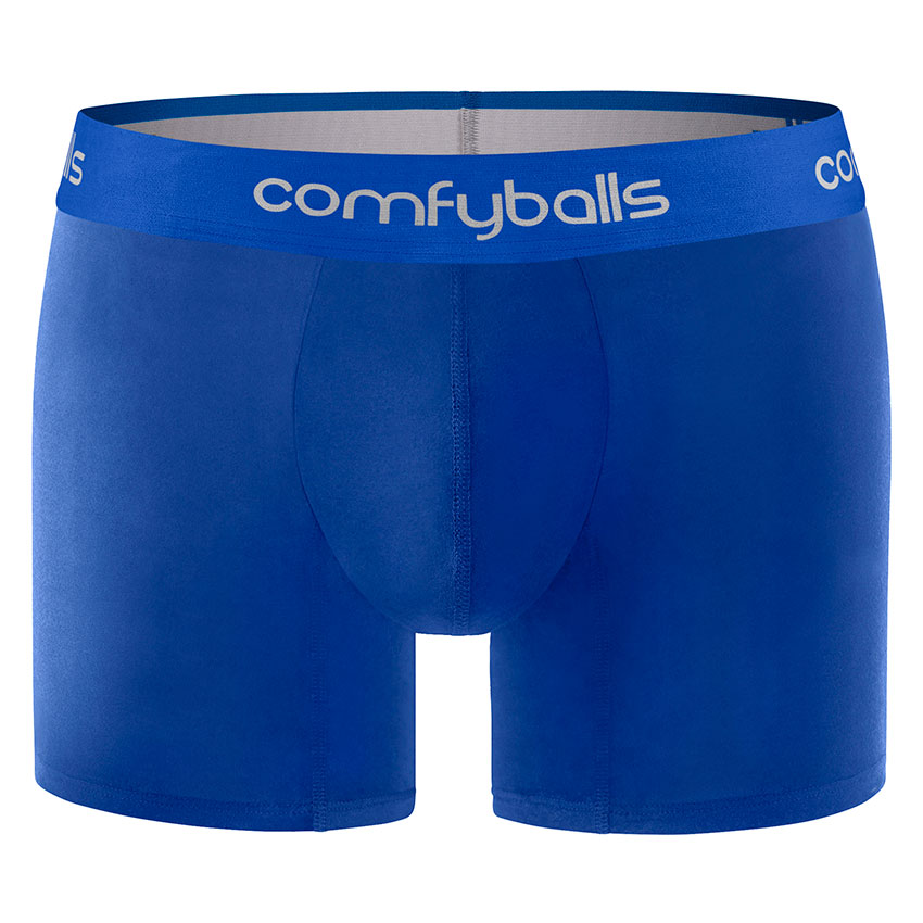 Comfyballs Blue Cotton Boxer - Long