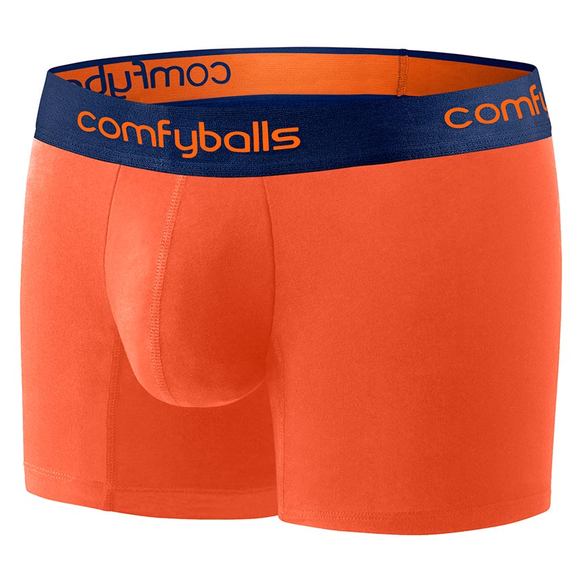 Comfyballs Orange Cotton Boxer - Long