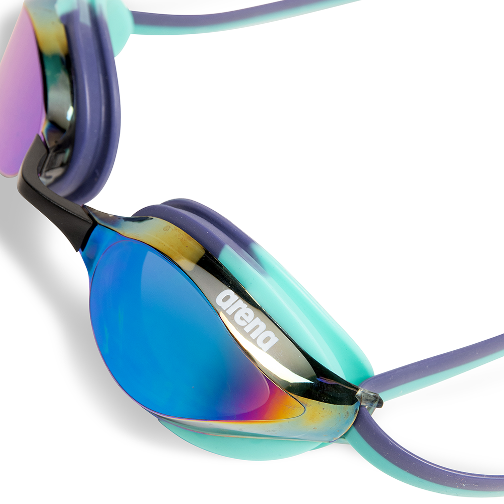 Arena Python Mirrored Goggles Turquoise Blue