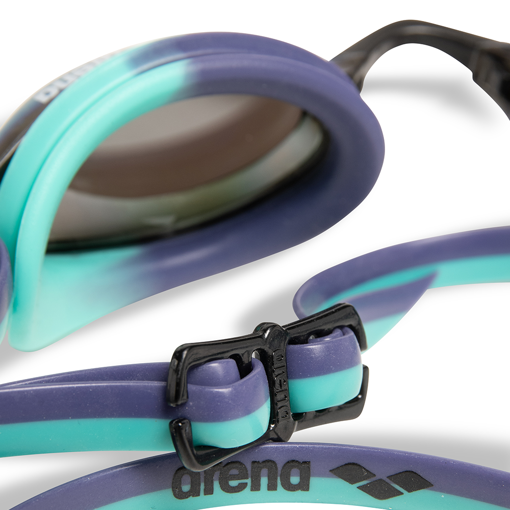 Arena Python Mirrored Goggles Turquoise Blue