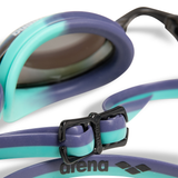 Arena Python Mirrored Goggles Turquoise Blue