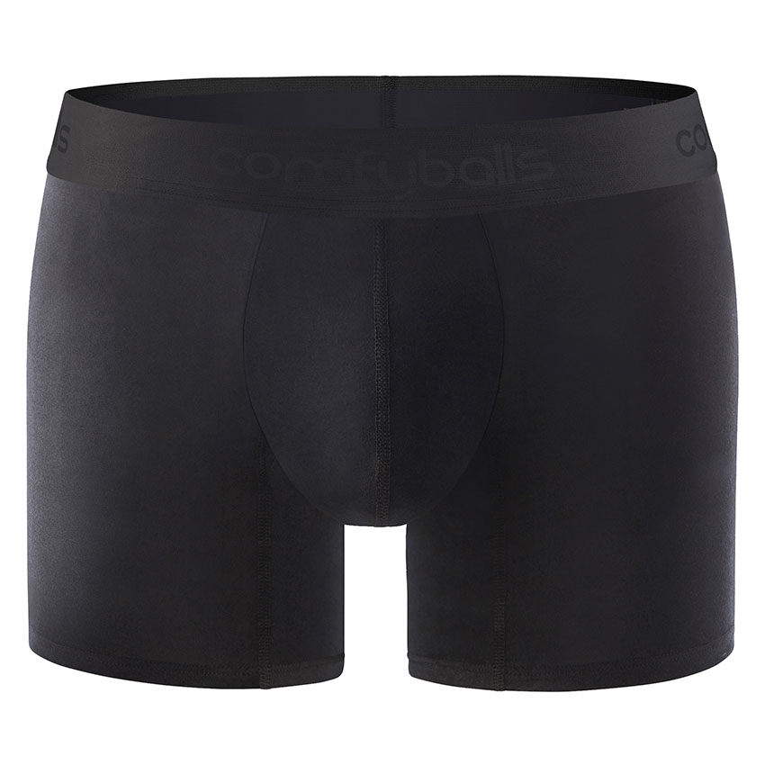 Comfyballs Black Microfibre Boxer - Long