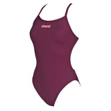 Arena Solid Light Tech Red Wine High Leg Swimsuit