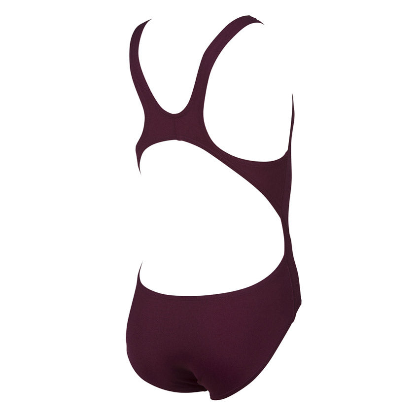 Arena Solid Swim Tech Girls Red Wine Swimsuit