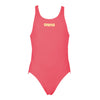 Arena Solid Swim Tech Girls Fluo Red Swimsuit