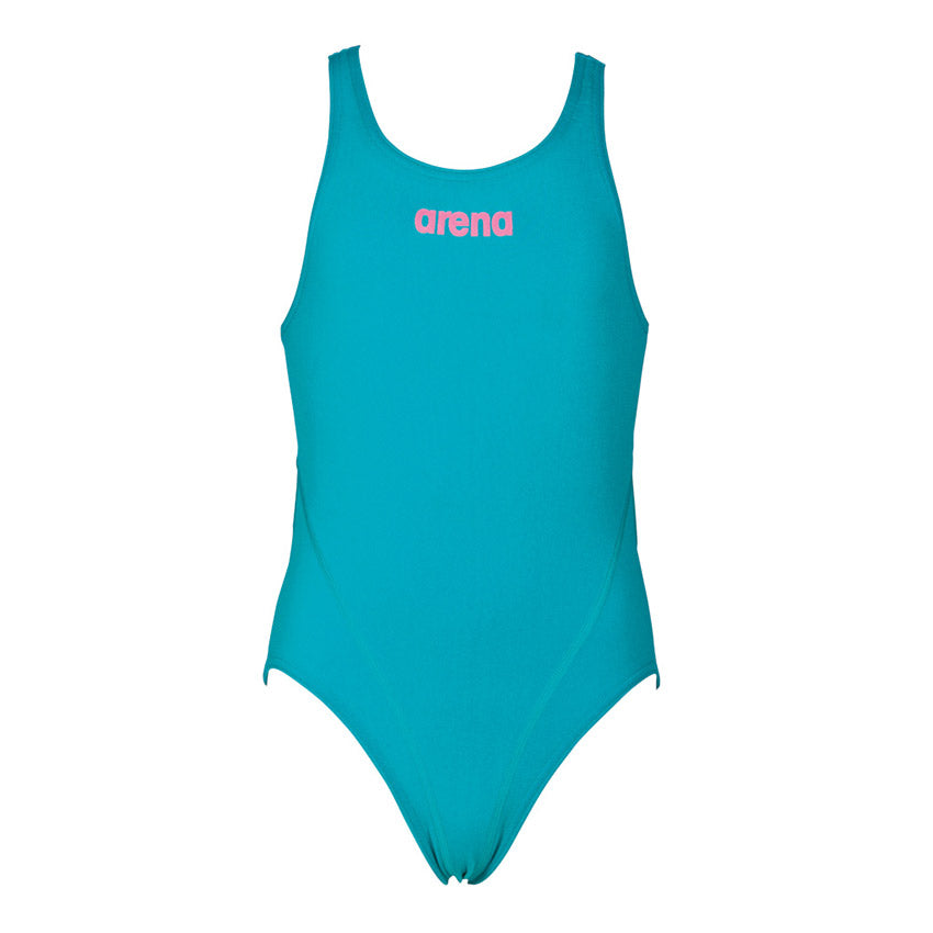 Arena Solid Swim Tech Girls Green Swimsuit