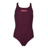 Arena Solid Pro Girls Red Wine Swimsuit