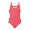 Arena Solid Pro Girls Fluo Red Swimsuit