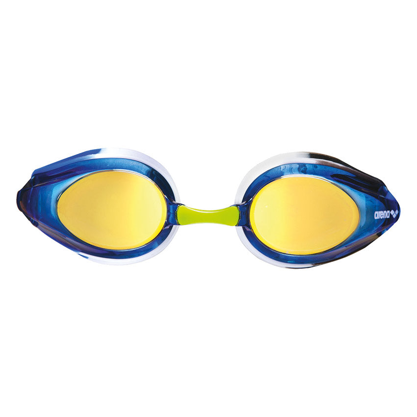 Arena Blue Black Blue Tracks Mirror Racing Goggles