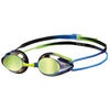 Arena Blue Green Tracks Mirror Racing Goggles