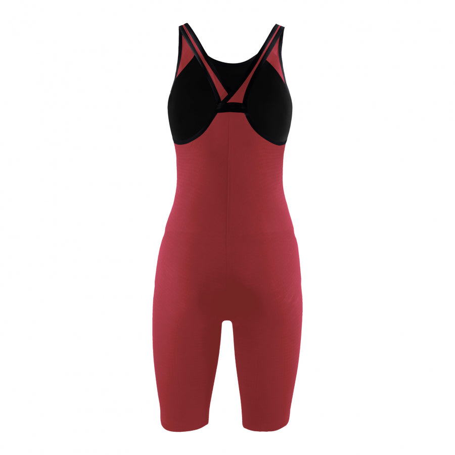 Arena Carbon Pro Closed Back Short Leg Suit - Red BACK