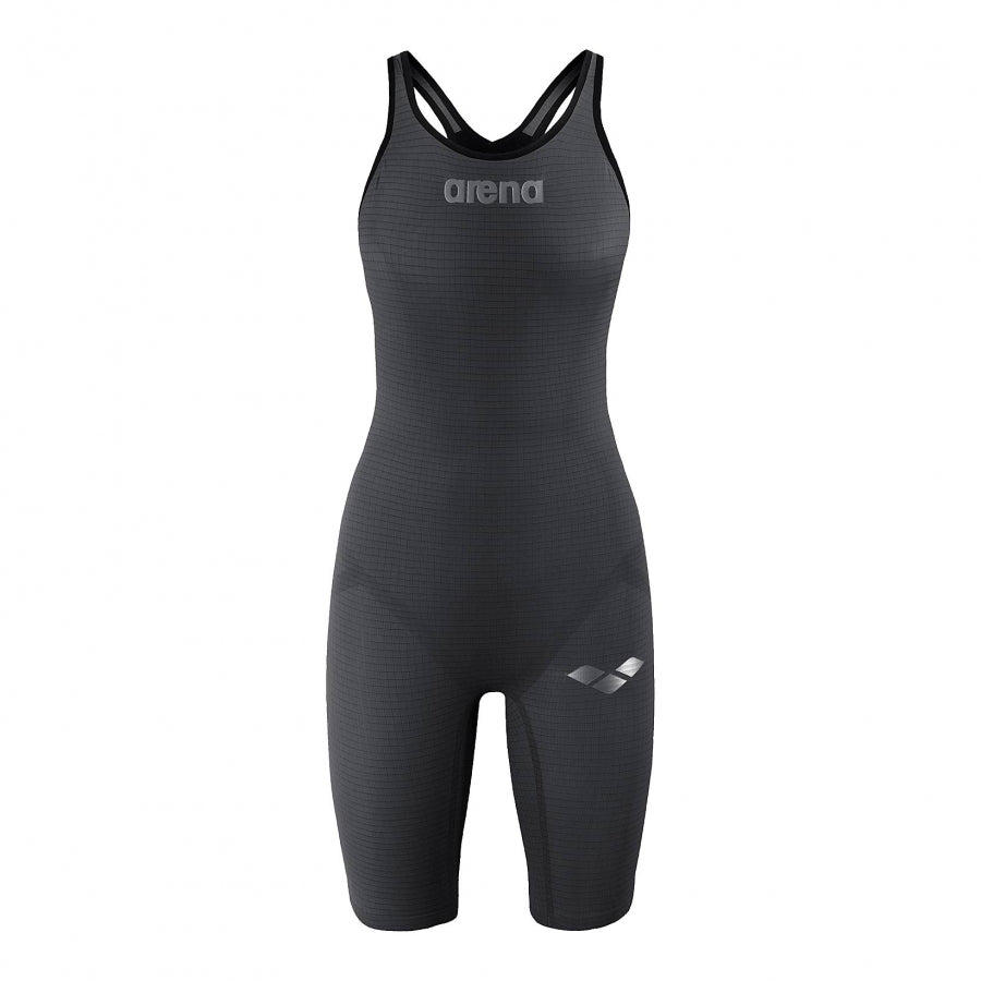 Arena Carbon Pro Closed Back Short Leg Suit - Dark Grey FRONT