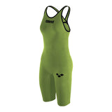 Arena Carbon Pro Closed Back Short Leg Suit - Acid GreenSIDE 1