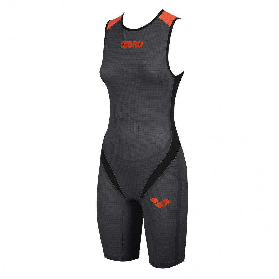 Womens Carbon Pro Trisuit with back zip in black