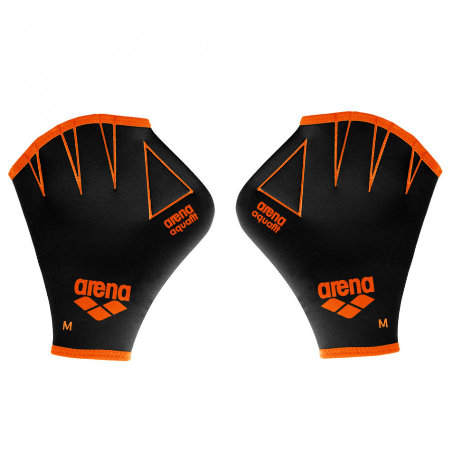 Arena Aquafit Gloves - Black / Nectarine