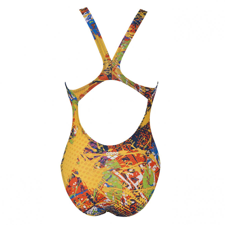 Arena Ladies Carioca One Piece Blue / Yellow Swimsuit
