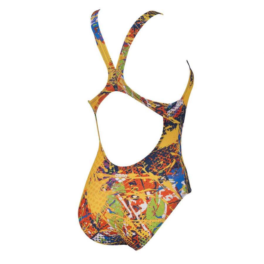 Arena Ladies Carioca One Piece Blue / Yellow Swimsuit
