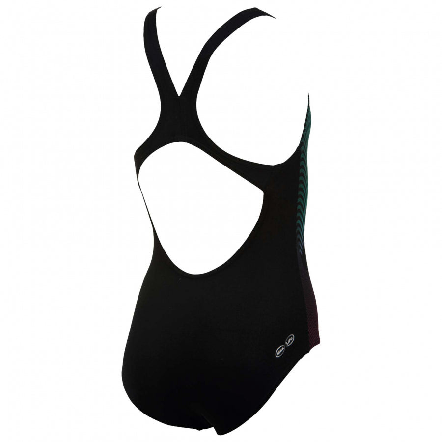 Arena Espiral Girls Black Swimming Costume