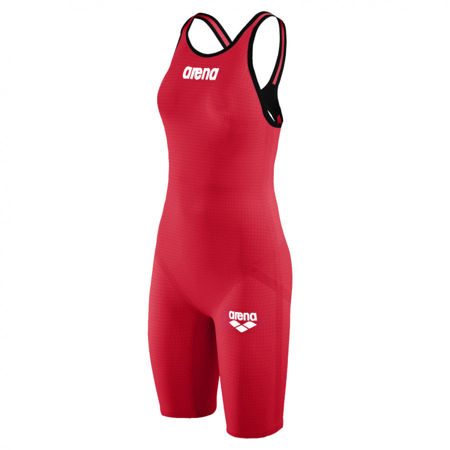Arena Carbon Pro 2 Closed Back Short Leg Suit - Red