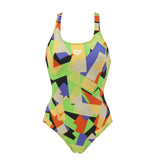 Arena Ladies Black and Green Swimsuit - Glassy
