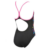 Arena Log Girls Black Swimsuit