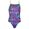 Arena Log Girls Purple Swimsuit