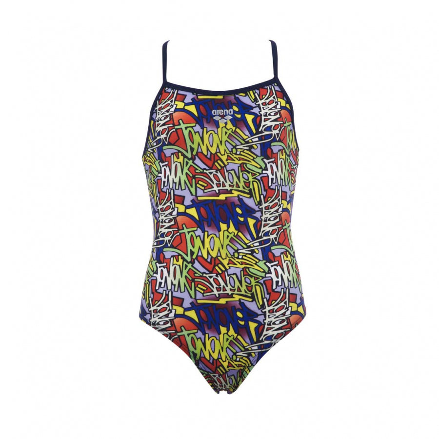 Arena Murales Girls Swimsuit (Yellow Multi)