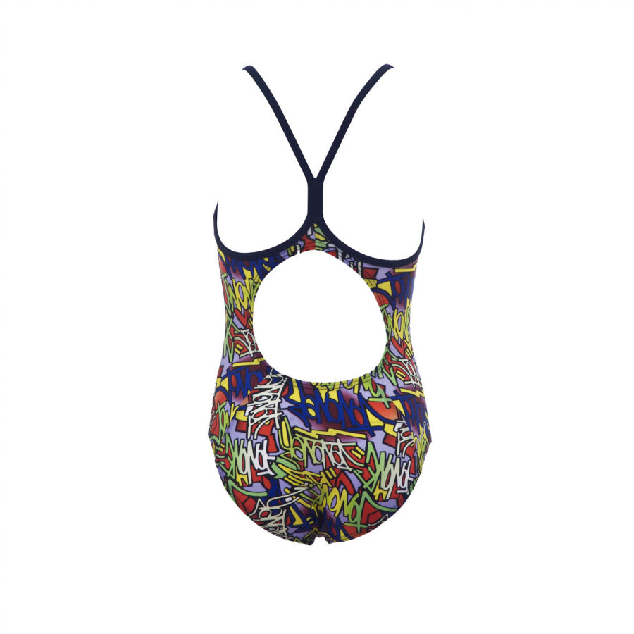 Arena Murales Girls Swimsuit (Yellow Multi)