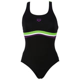 Arena Prestige Swimming Costume - Black / Green