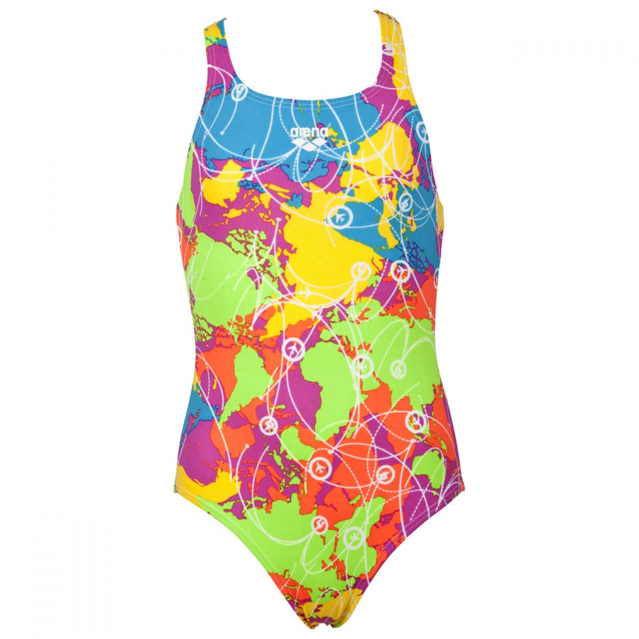 Shop Arena Junior Pink Swimsuit - Routes