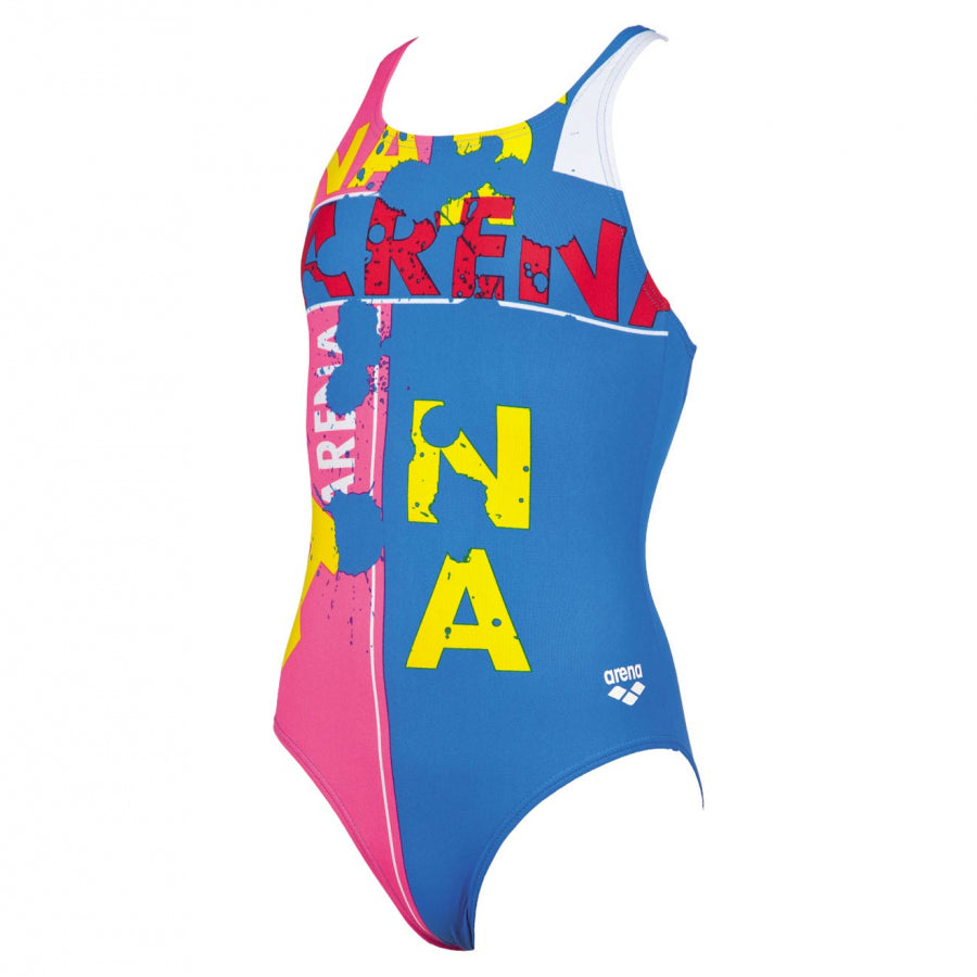 Arena Girls Blue Swimsuit - Woodblock