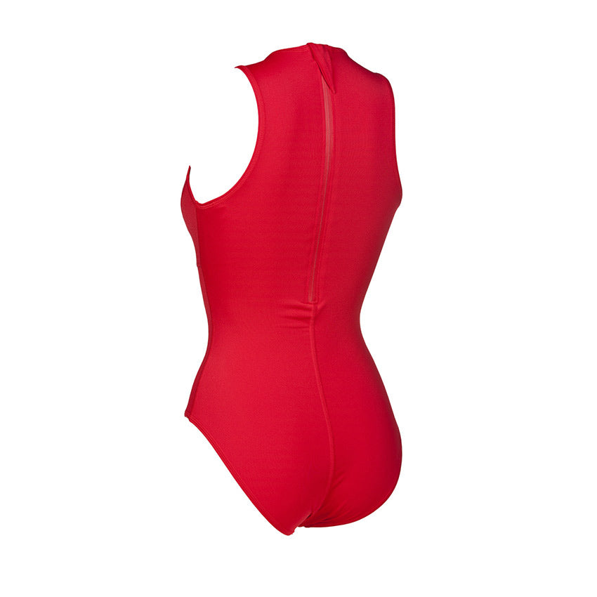 Arena Solid Red Water Polo Swimsuit