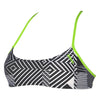 Black Green Arena Bandeau Bikini Top
